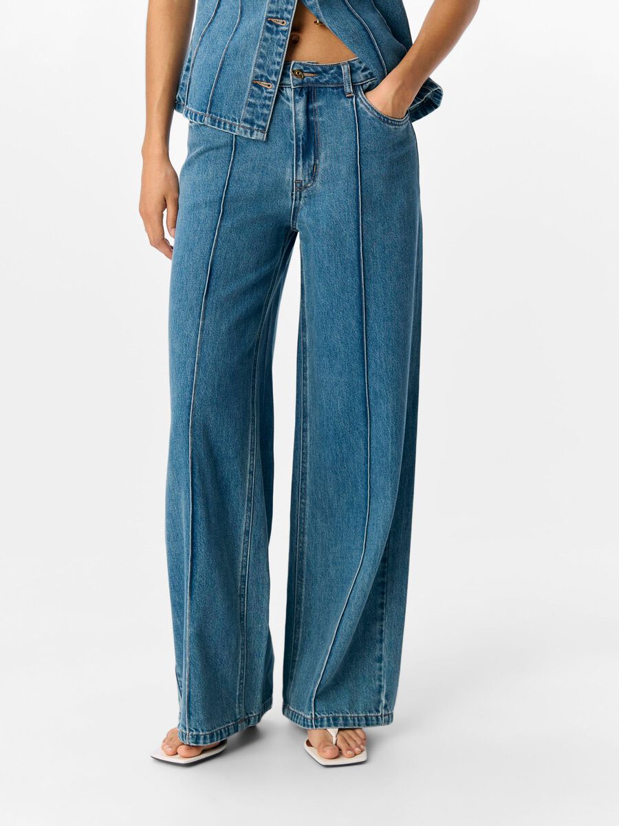 OBJECT WIDE FIT JEANS, Medium Blue Denim, highres - 23047248_MediumBlueDenim_003.jpg