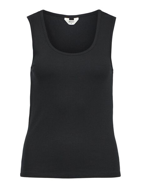 OBJECT RIBBED TANK TOP, Black, highres - 23045692_Black_001.jpg