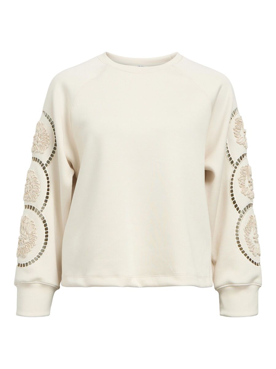OBJECT EMBROIDERED SWEATSHIRT, White Sand, highres - 23045024_WhiteSand_001.jpg