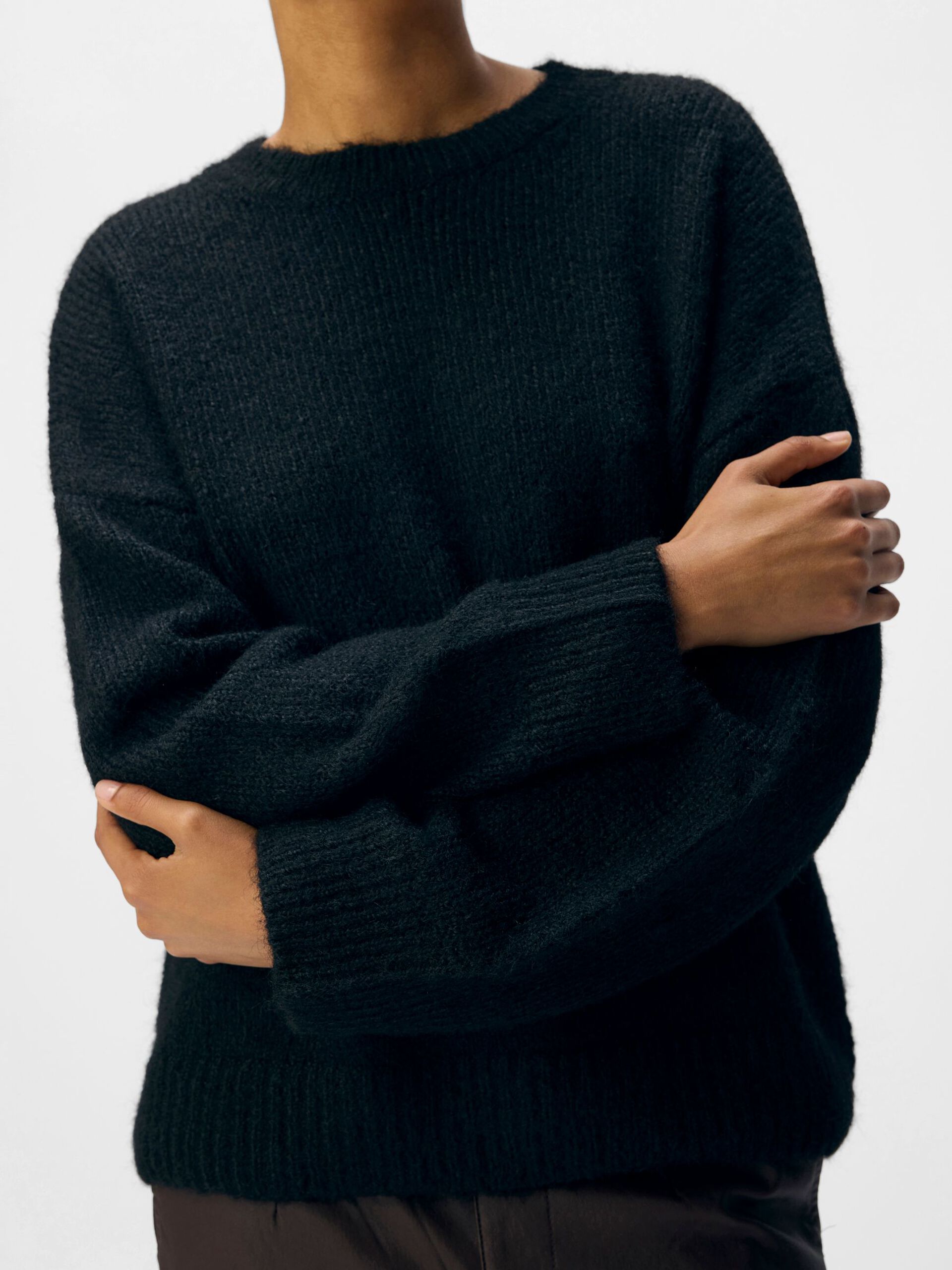Carousel image - KNITTED PULLOVER, Black | 5