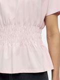 Product image thumbnail - SMOCKED PEPLUM TOP, Pale Lilac | 5