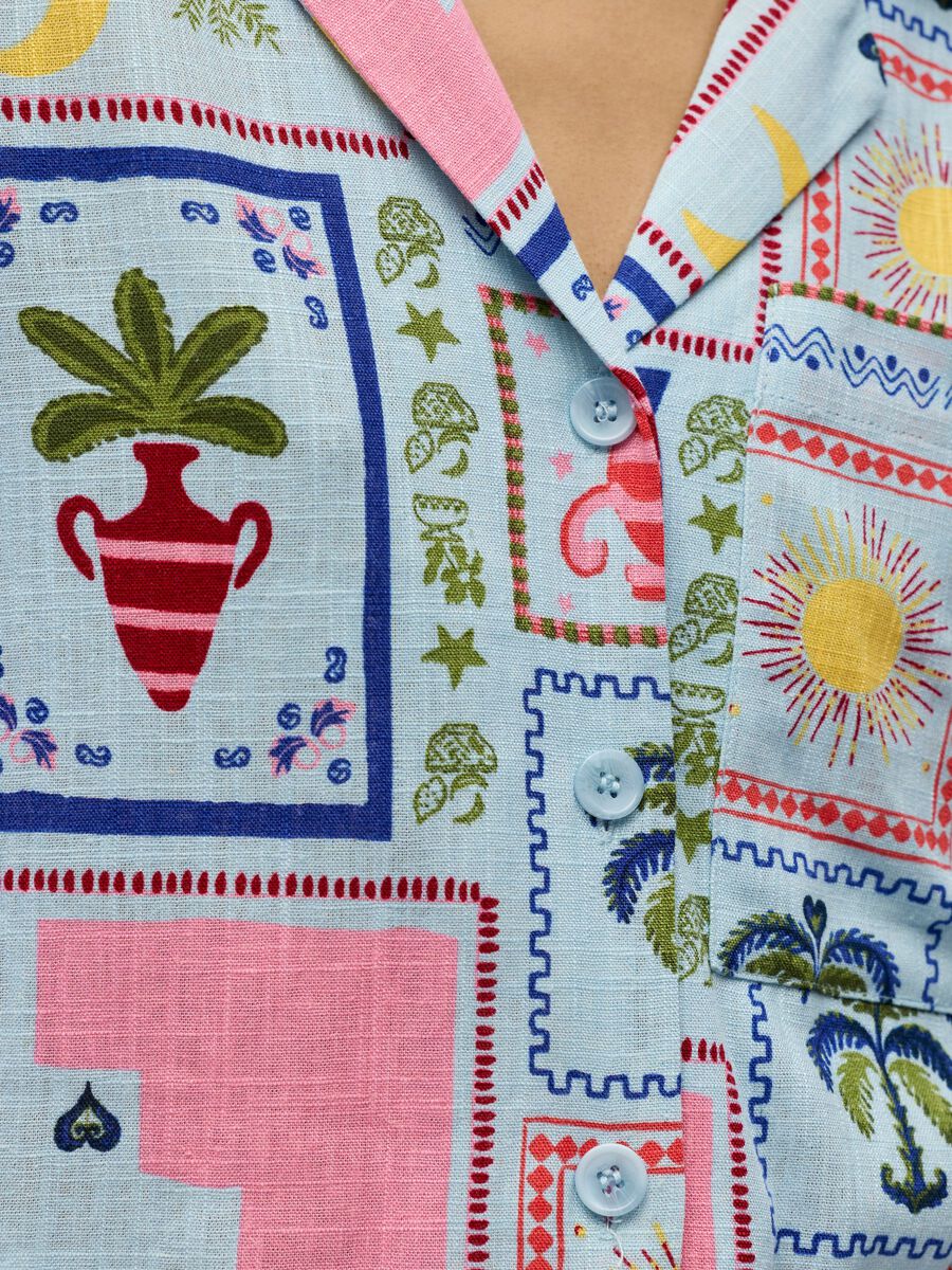 Carousel image - SHORT SLEEVE BLOUSE, Winter Sky | 5