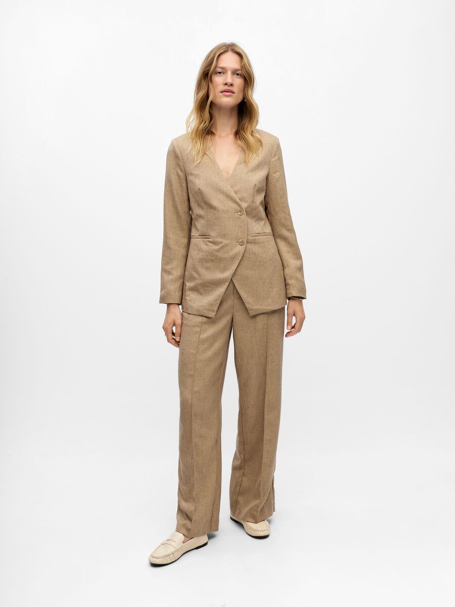 Carousel image - DOUBLE-BREASTED BLAZER, Tannin | 4