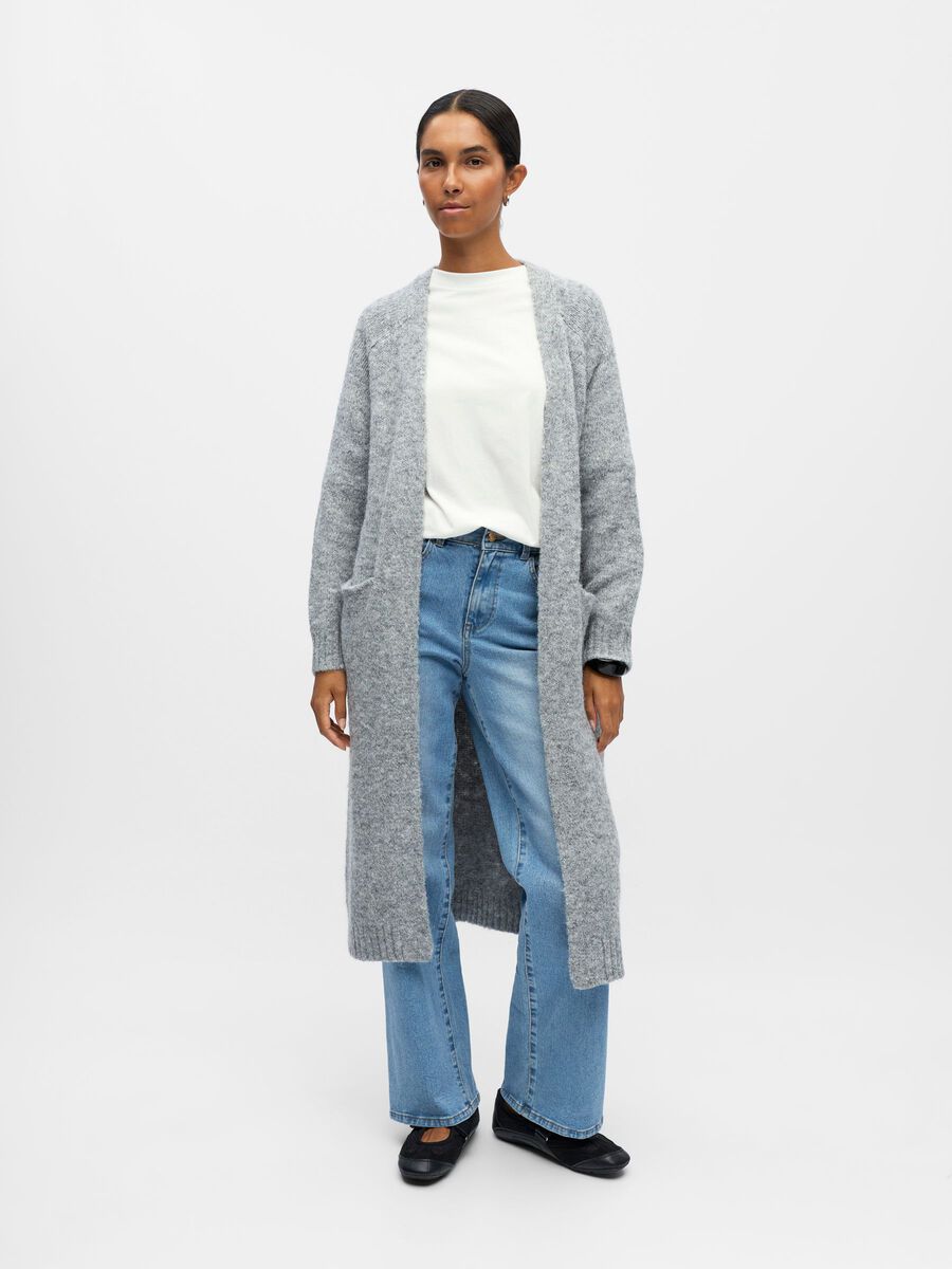 Product carousel image - LONGLINE STRICKJACKE, Medium Grey Melange | 1