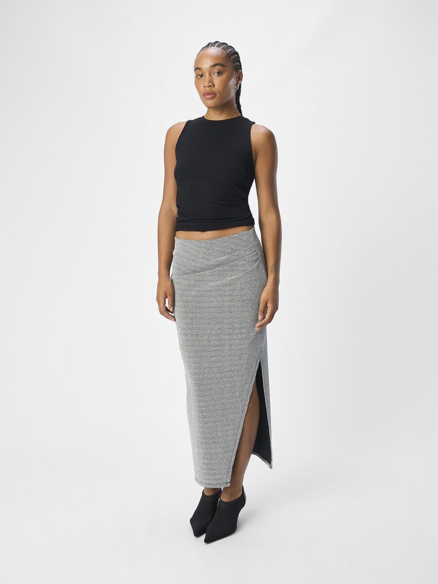 OBJECT GLITTER MAXI SKIRT, Silver, highres - 23045328_Silver_005.jpg