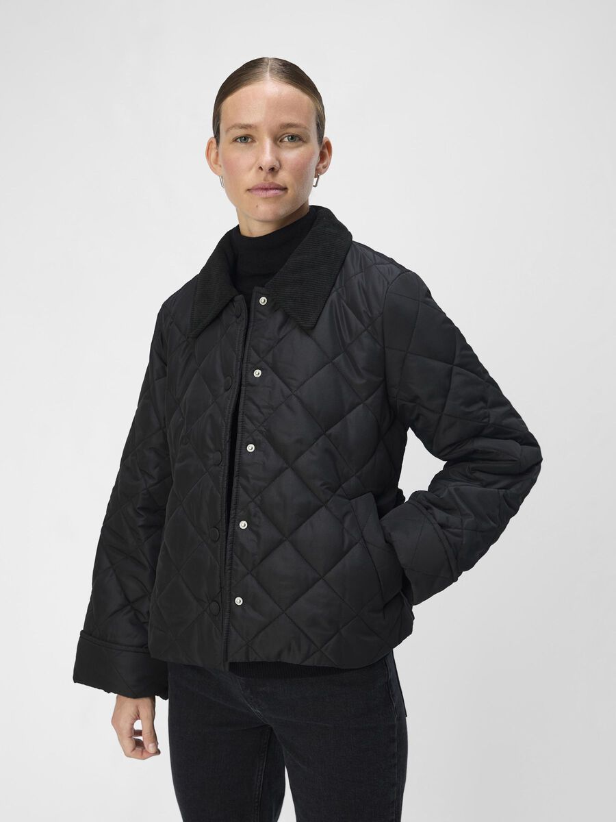 OBJECT PADDED QUILTED JACKET, Black, highres - 23045503_Black_003.jpg