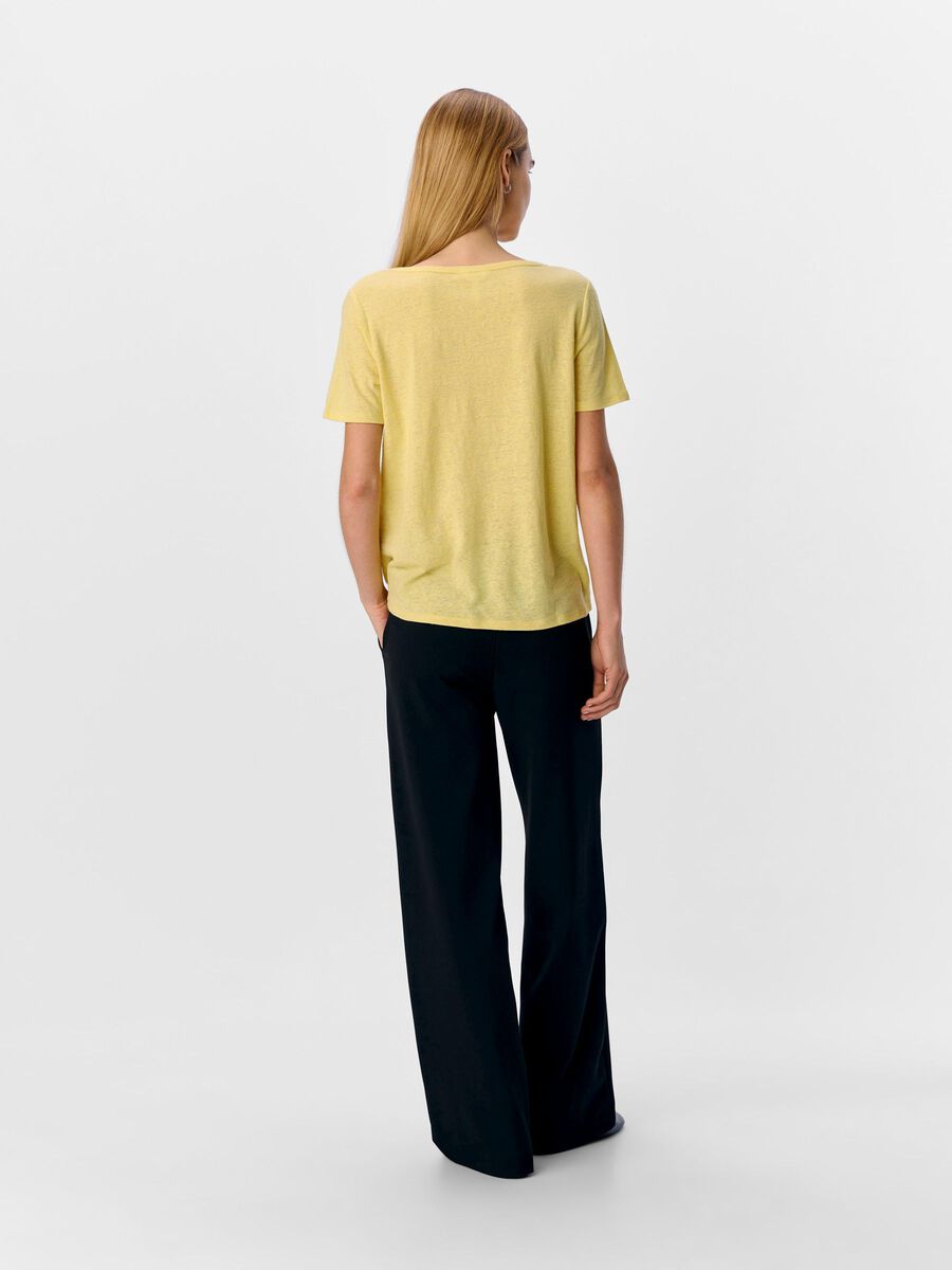 OBJECT V-HALS T-SHIRT, Daffodil, highres - 23045693_Daffodil_1156791_004.jpg