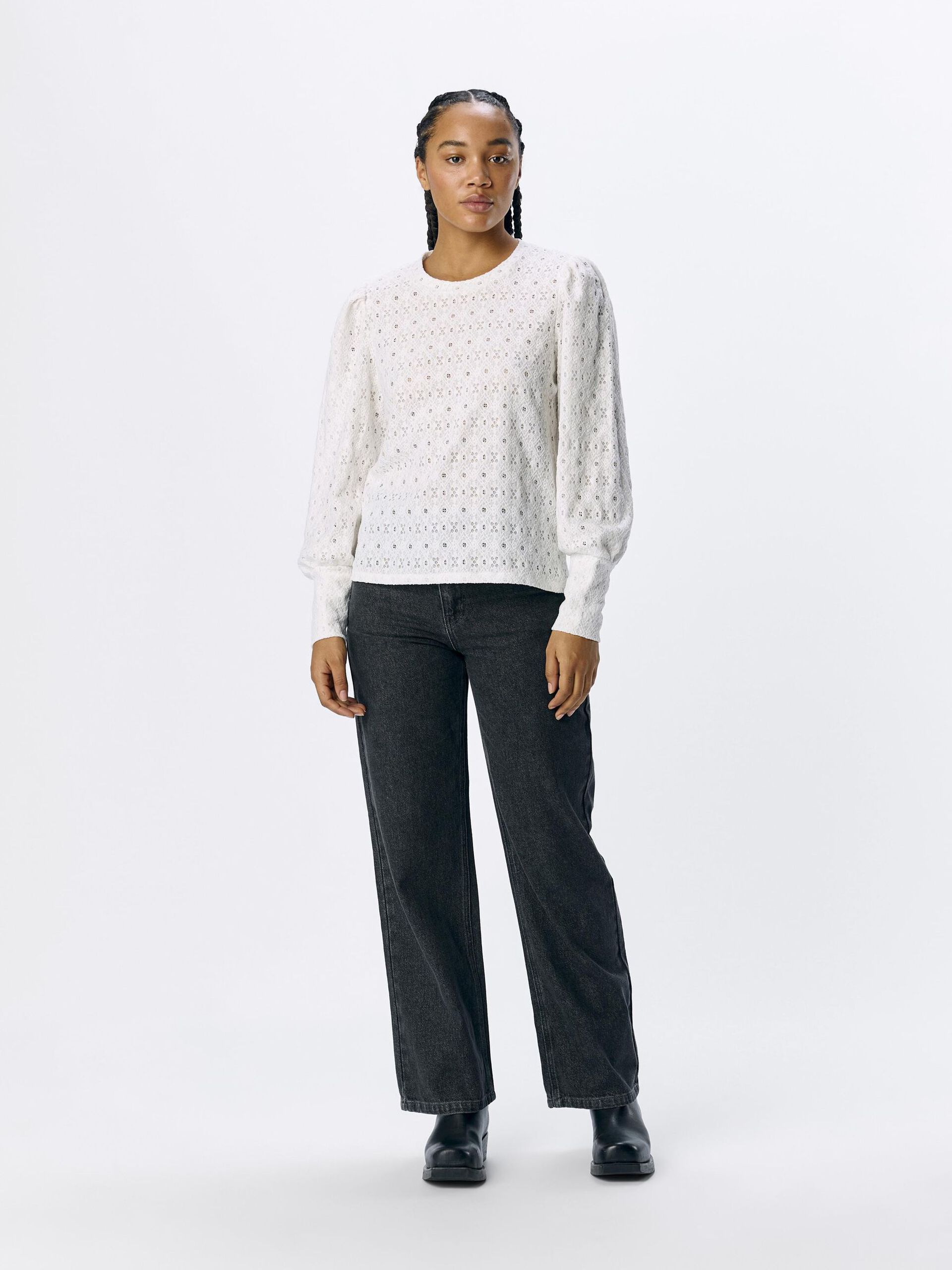 Carousel image - LANGE MOUWEN TOP, Cloud Dancer | 4
