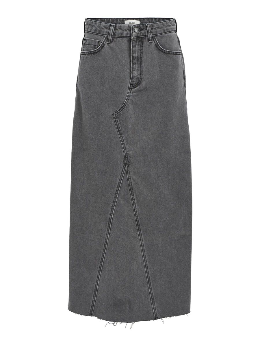 OBJECT OBJHARLOW MAXI DENIMSKJØRT, Grey Denim, highres - 23043754_GreyDenim_001.jpg