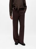 Product image thumbnail - LINEN WIDE-LEG TROUSERS, Seal Brown | 2