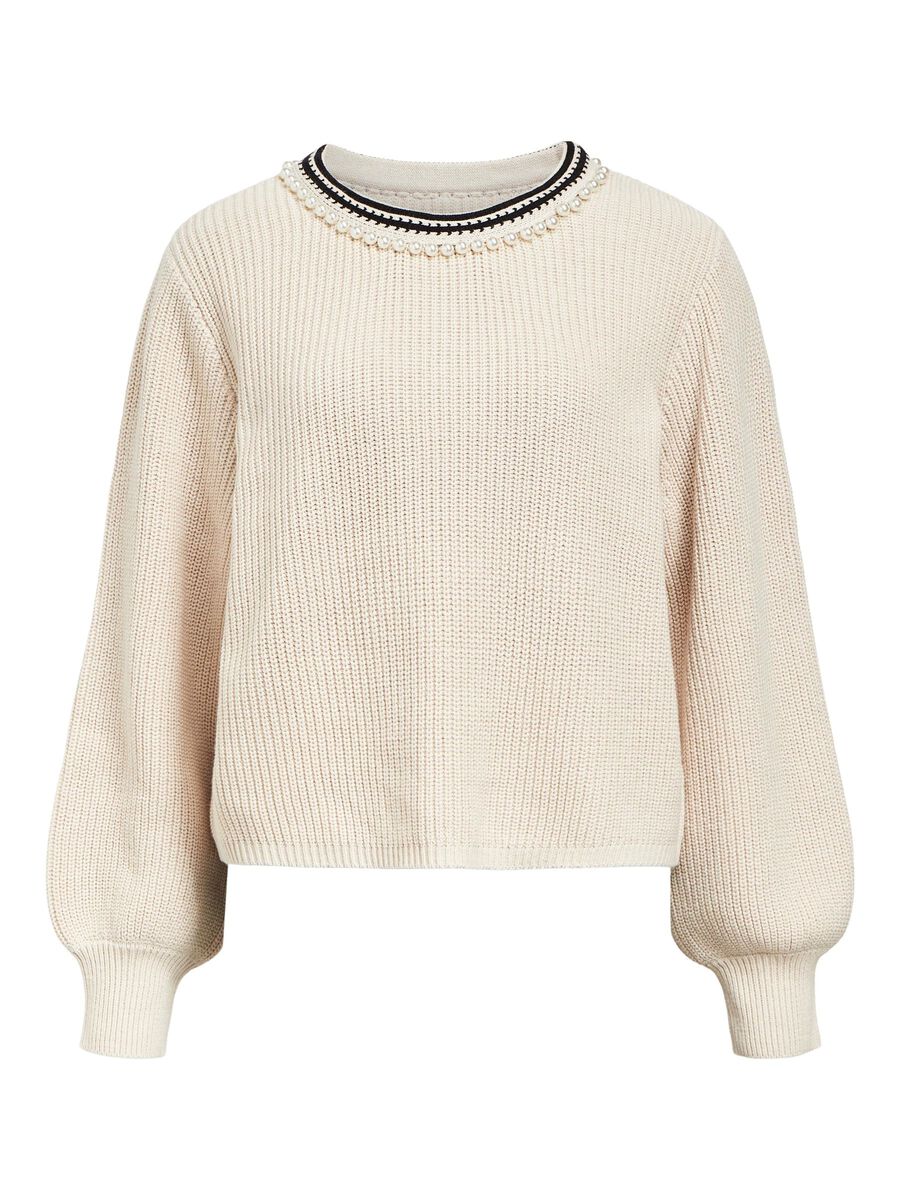 OBJECT RIBBED KNITTED PULLOVER, White Sand, highres - 23045461_WhiteSand_1148173_001.jpg