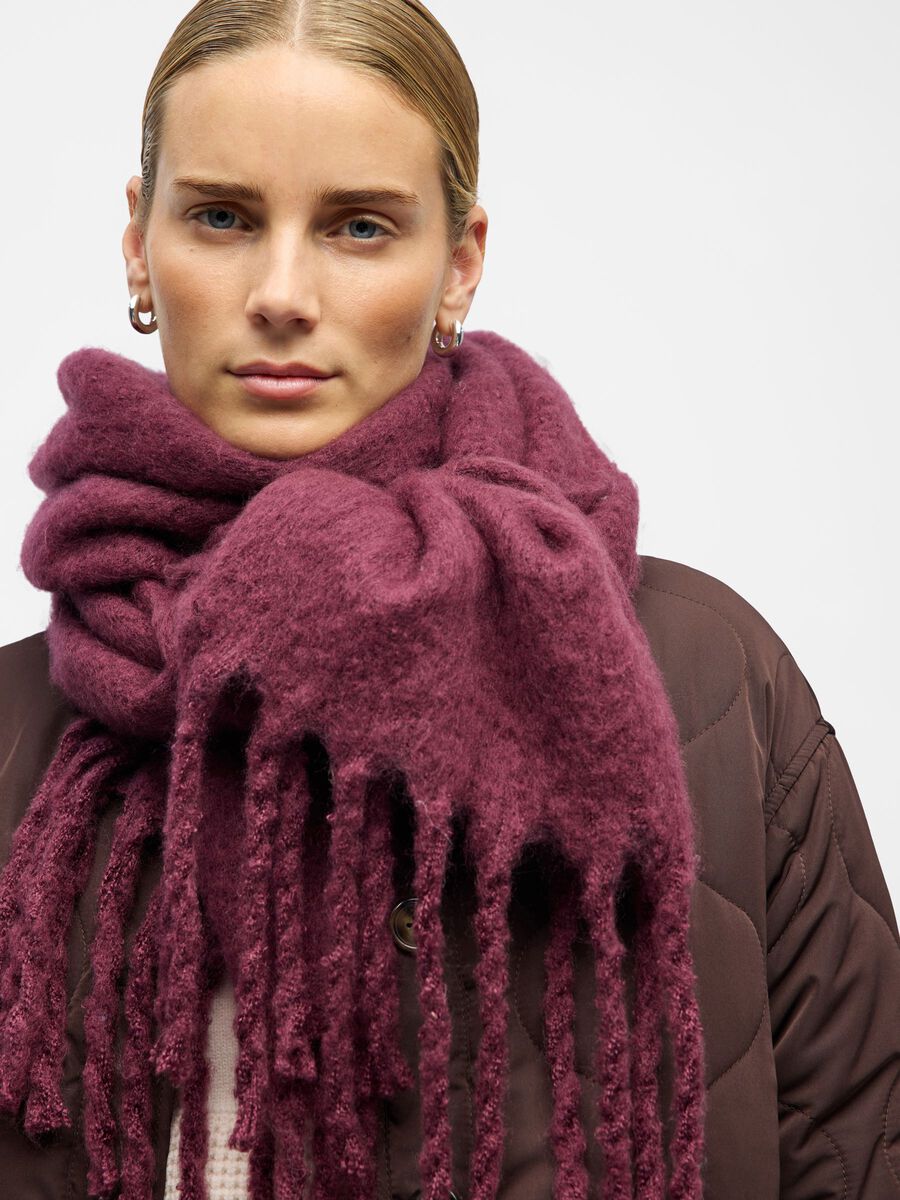 Product carousel image - CARREAUX ÉCHARPE, Mauve Wine | 2
