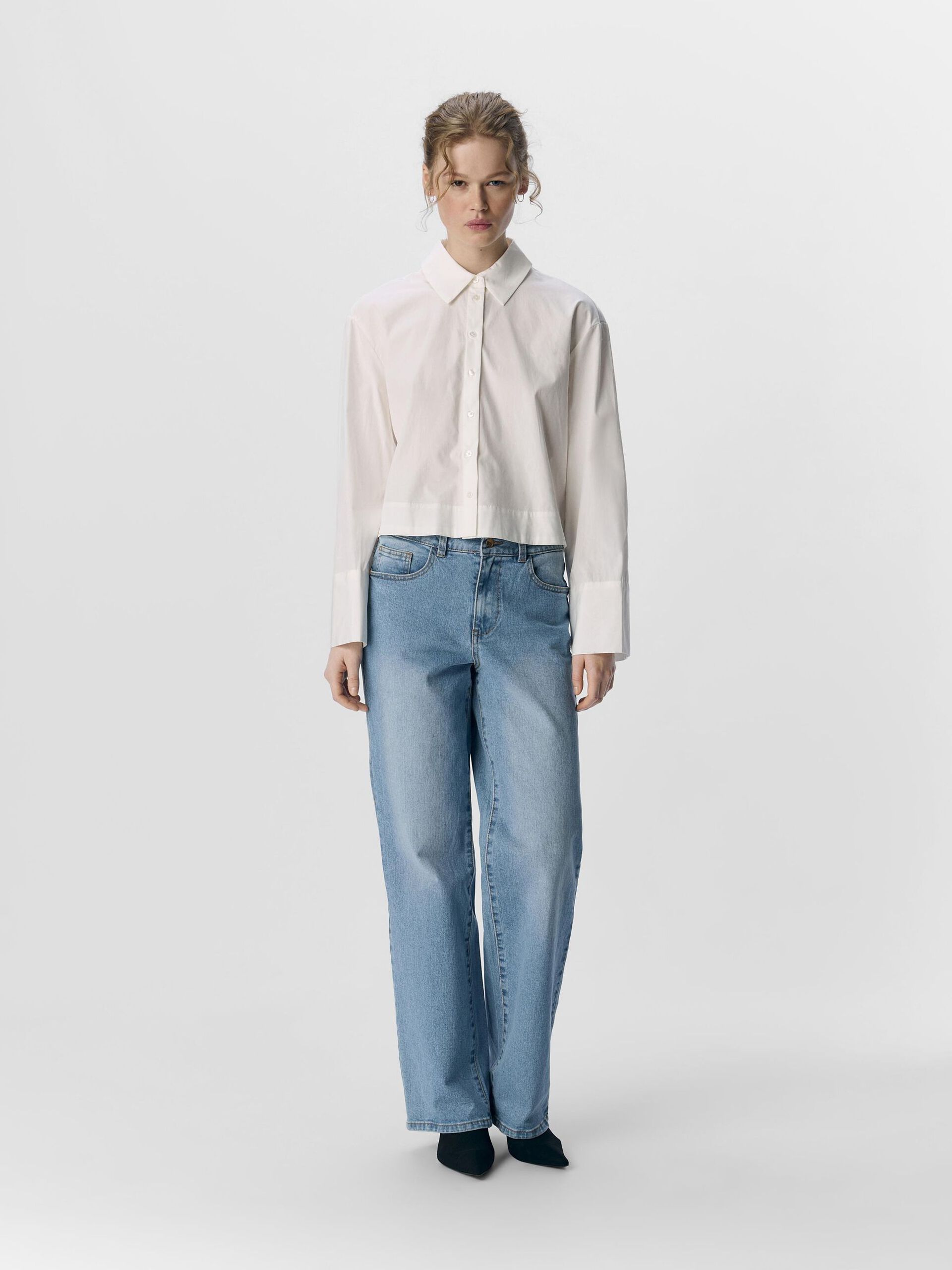 Carousel image - CROPPED SHIRT, White | 4