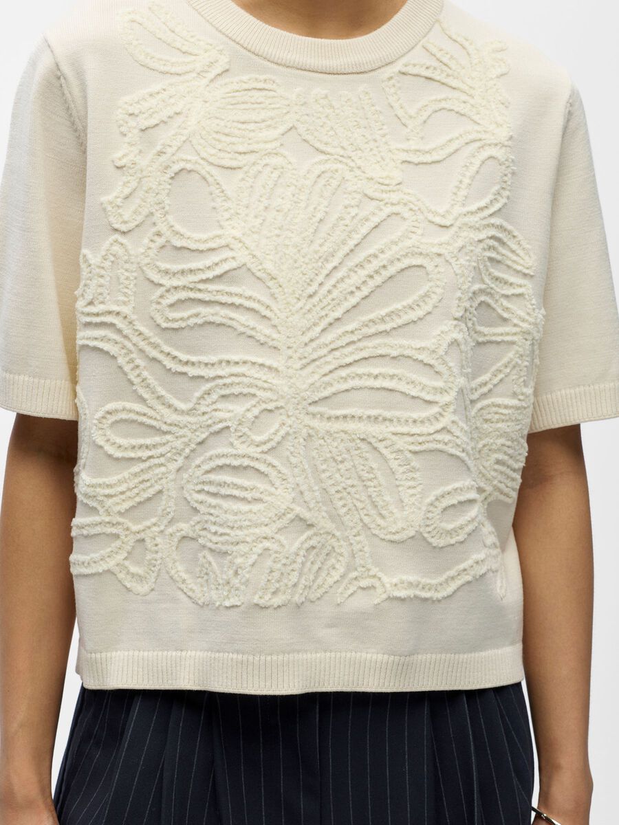 Carousel image - JACQUARD GEBREIDE TOP, Birch | 5