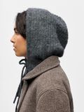 Product image thumbnail - RIBBED BALACLAVA, Medium Grey Melange | 3