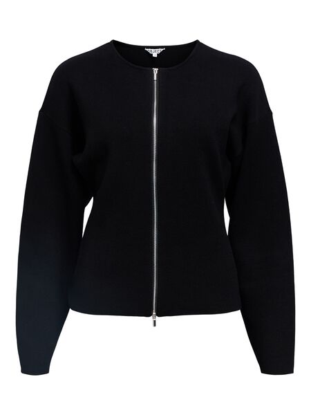 OBJECT FERM&Eacute;TURE &Eacute;CLAIR CARDIGAN, Black, highres - 23048494_Black_001.jpg