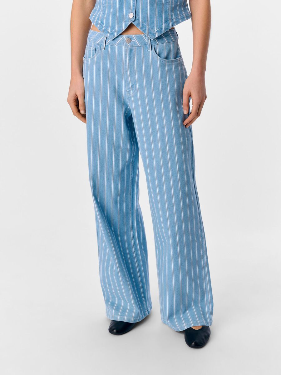 OBJECT STRIBET JEANS MED VIDE BEN, Light Blue Denim, highres - 23046420_LightBlueDenim_1179183_003.jpg