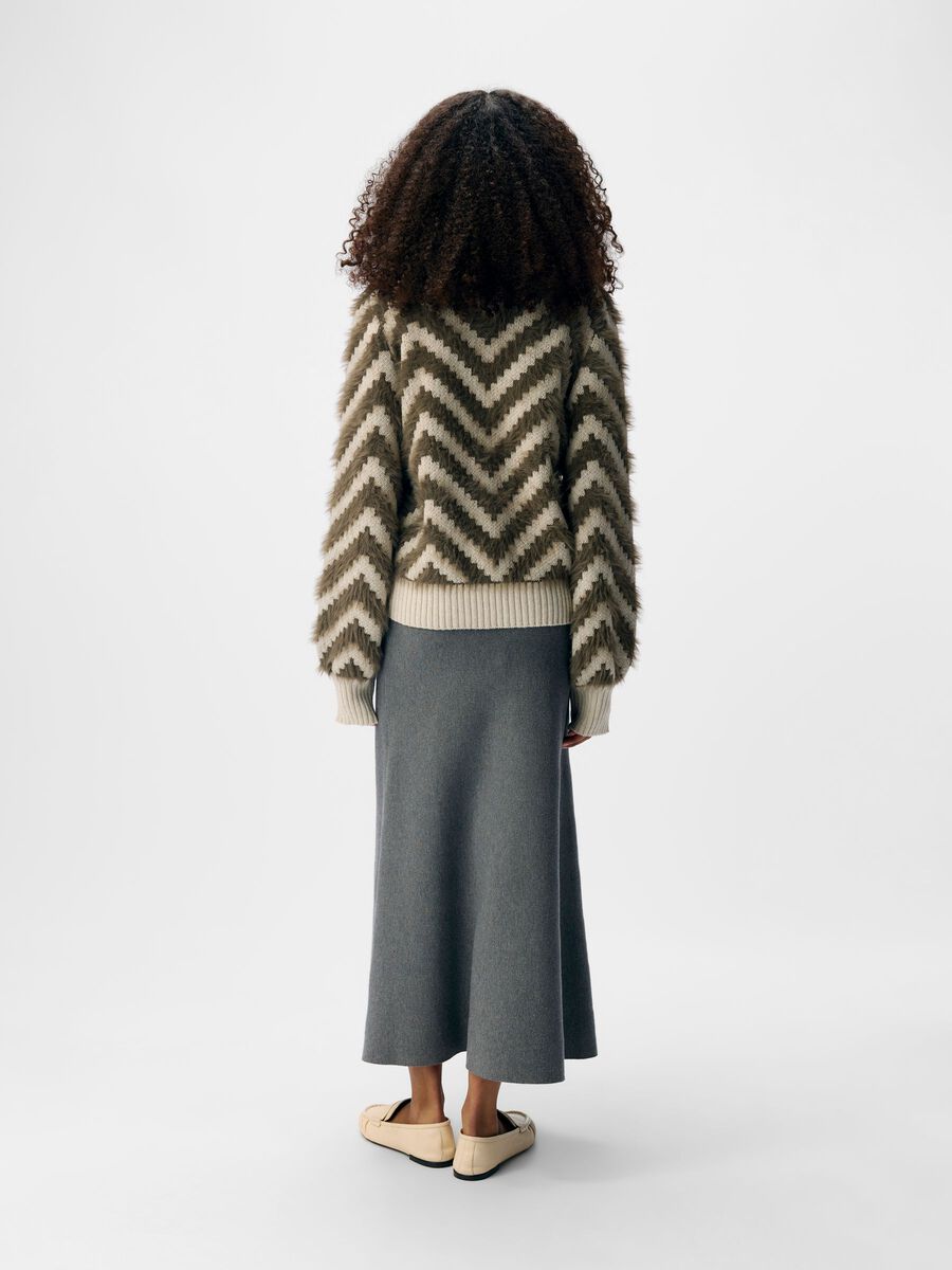 Product carousel image - KNITTED PULLOVER, White Sand | 2