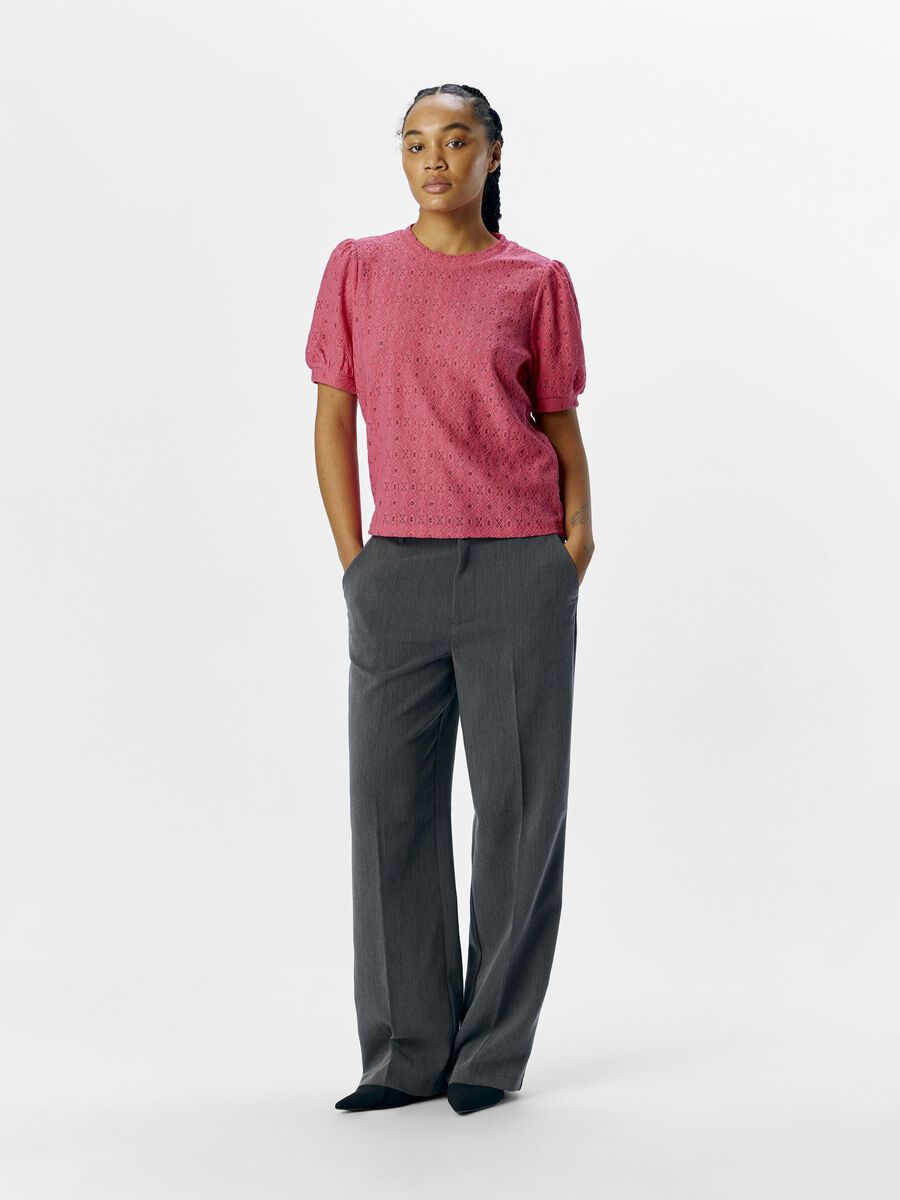 Carousel image - BRODERIE TOP, Raspberry Sorbet | 4