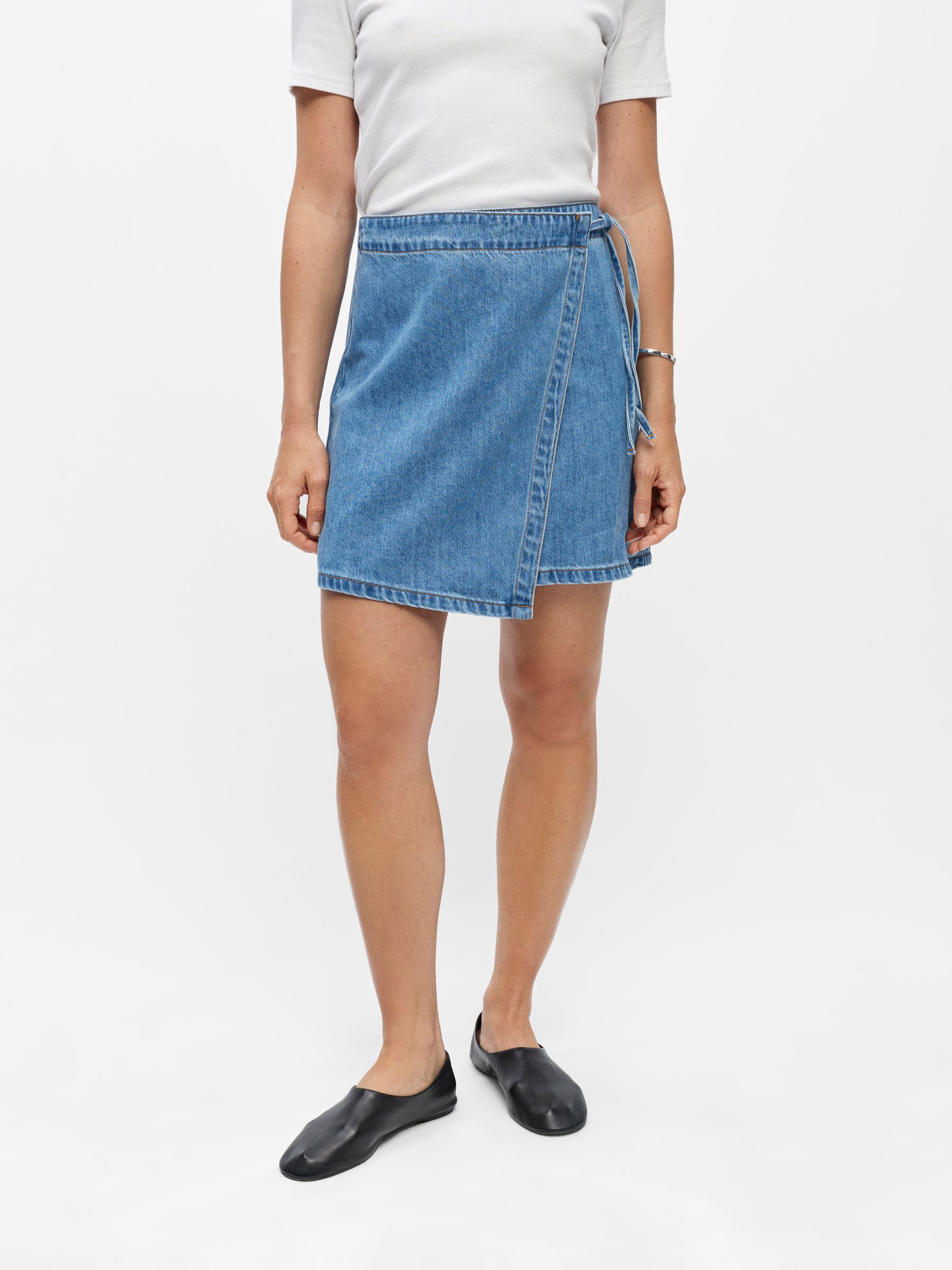 DENIM WRAP SKIRT | Blue | .OBJECT CI UK