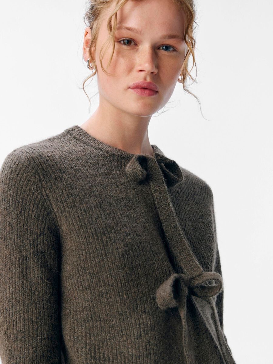 Carousel image - COURT EN LAINE MÉLANGÉE CARDIGAN, Morel | 5