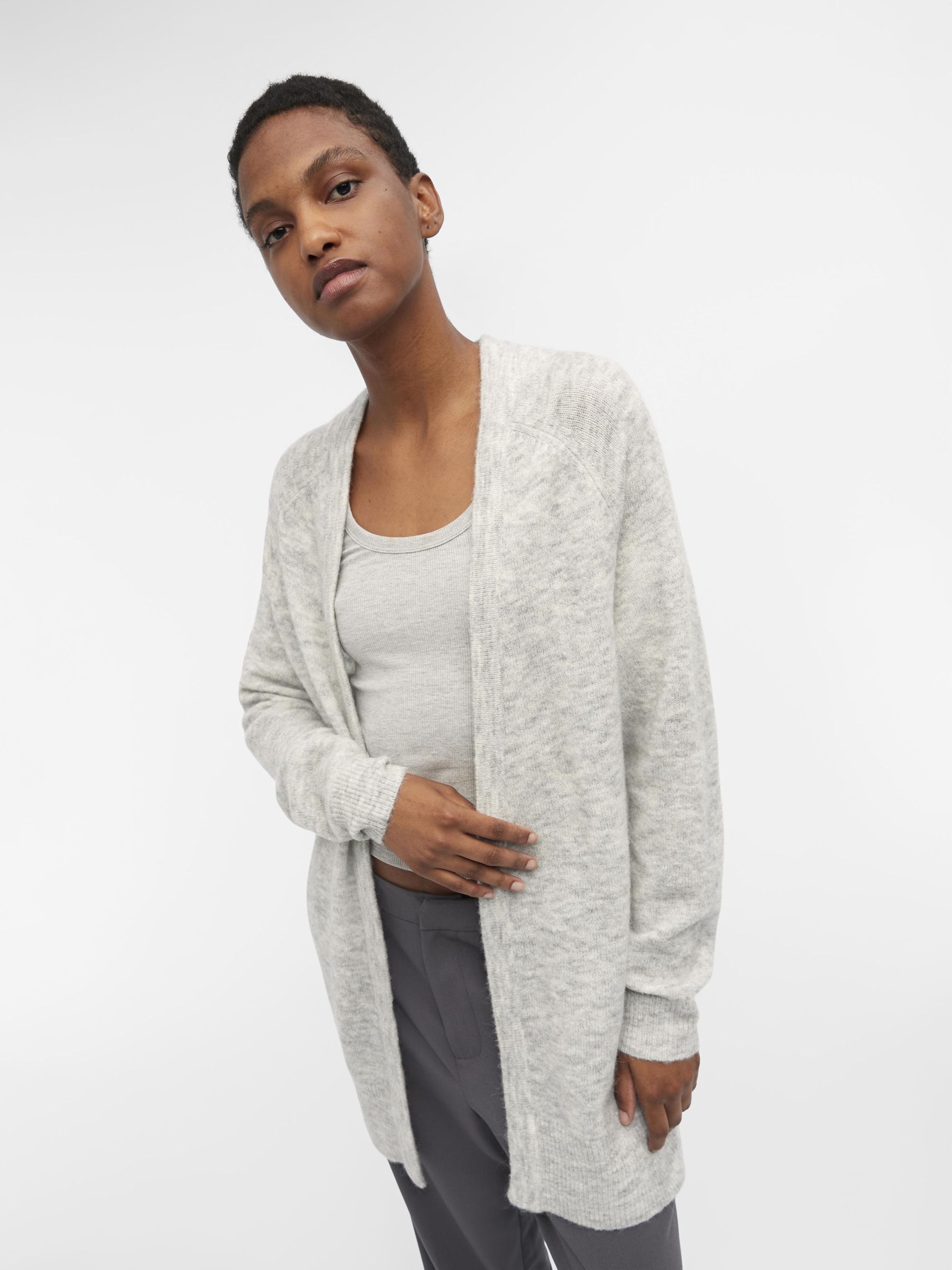 Heather grey cardigan womens clearance