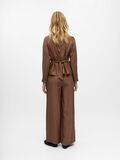 Product image thumbnail - PLEATED WIDE-LEG TROUSERS, Cocoa Brown | 3