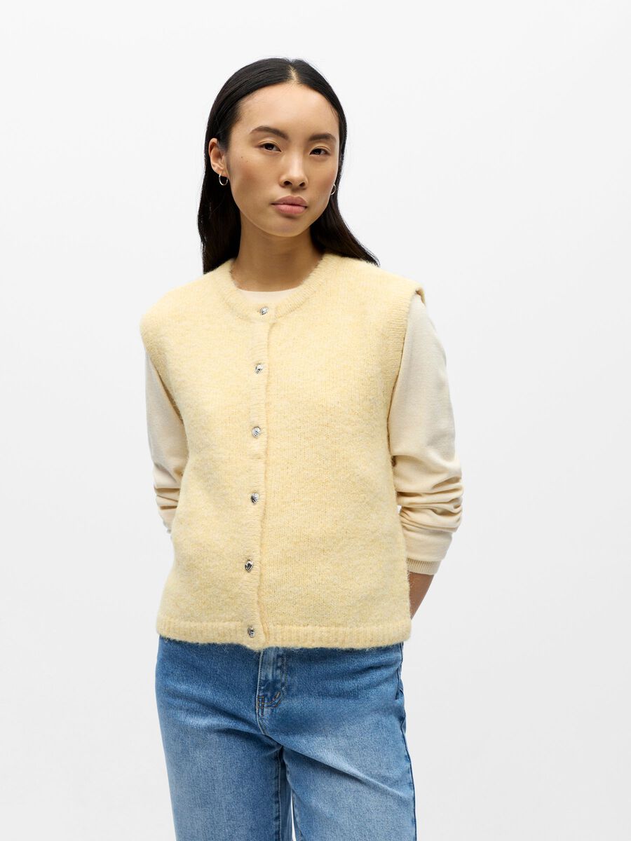 Product carousel image - HOLKÄRMAD STICKAD VÄST, Sunlight | 1