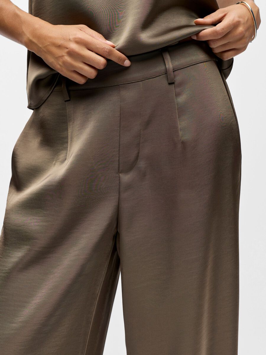 Carousel image - SATIN TROUSERS, Morel | 5