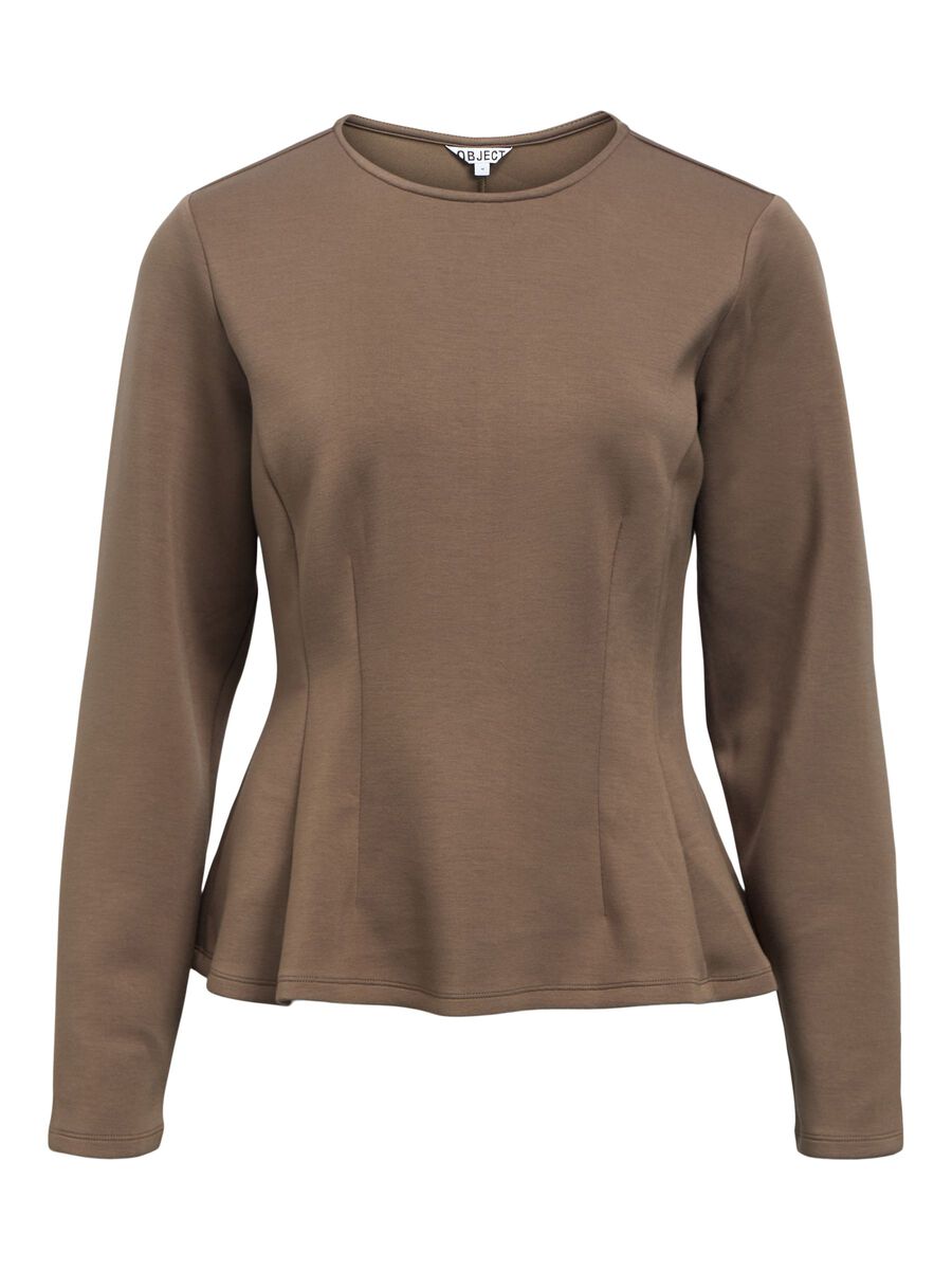 Carousel image - PEPLUM TOP, Morel | 1