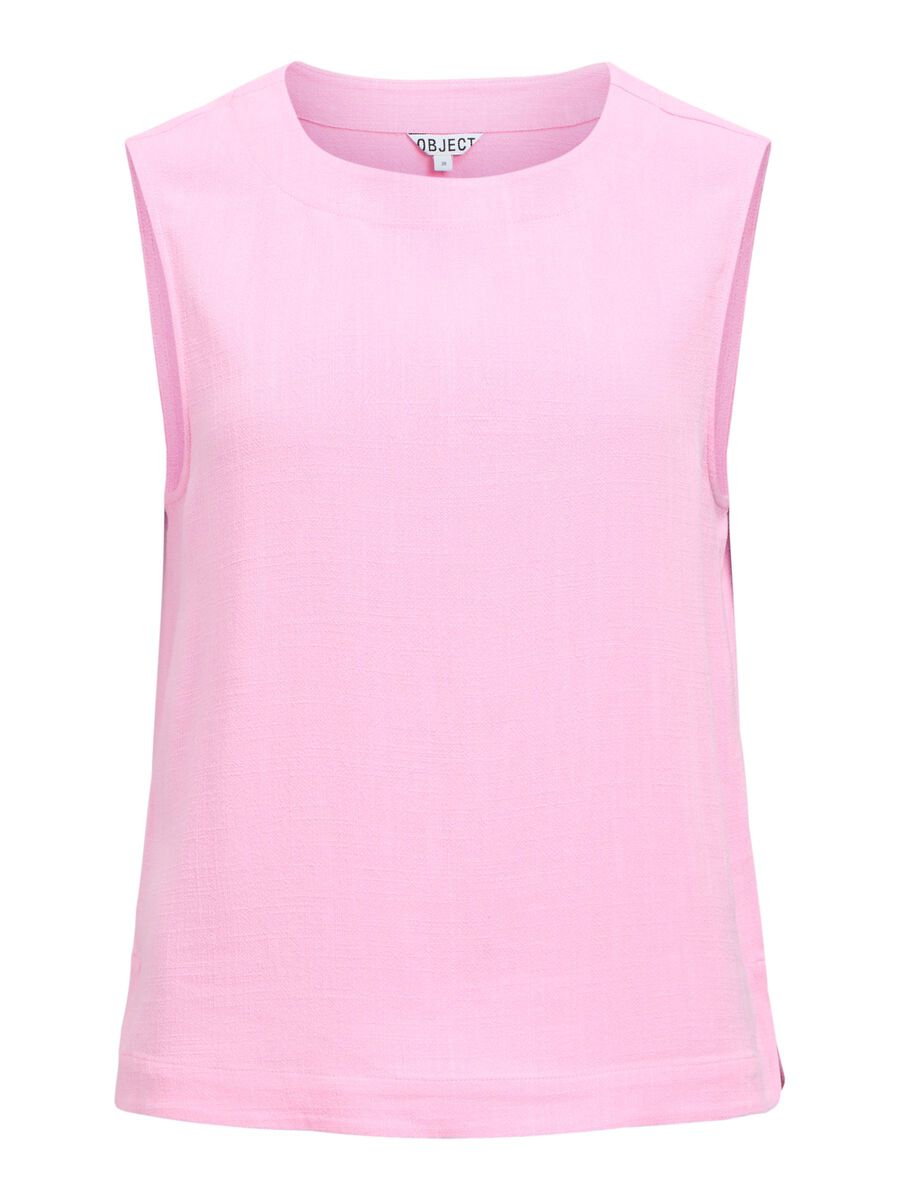 Product carousel image - ROUND NECK TANK TOP, Begonia Pink | 1