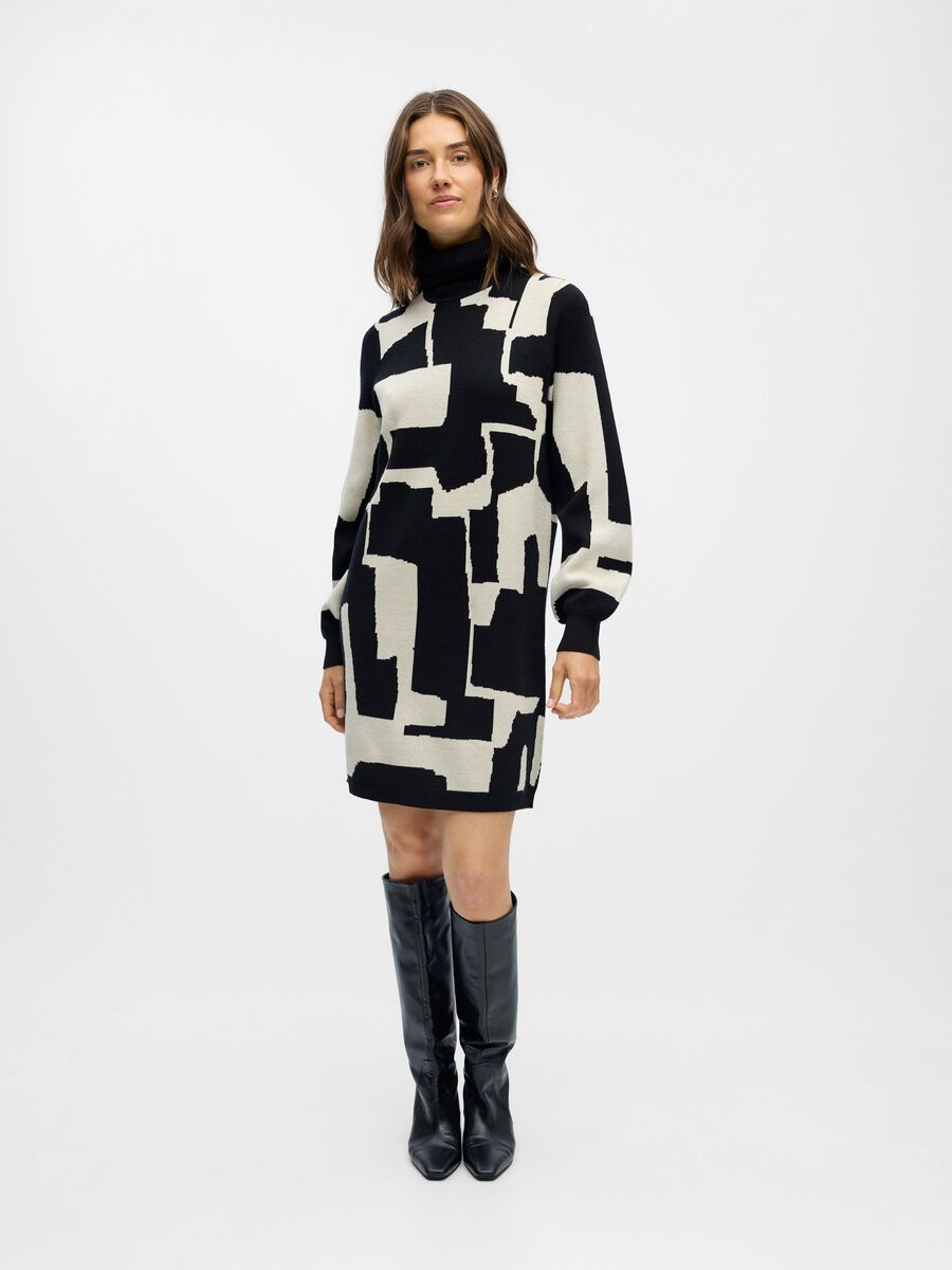 Product carousel image - OBJRAY STRIKKET KJOLE, Black | 5