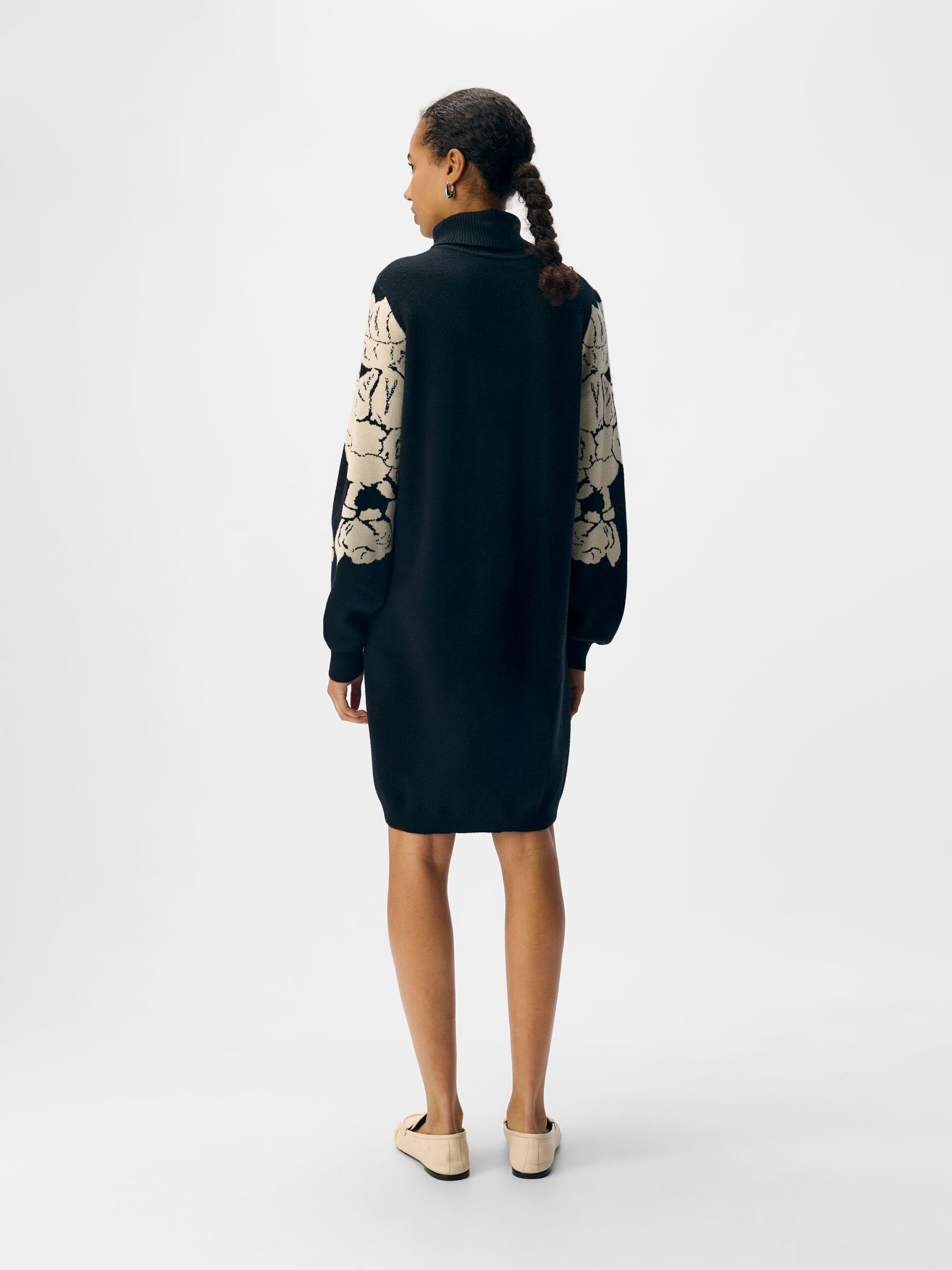 Carousel image - OBJRAY KNITTED DRESS, Black | 3
