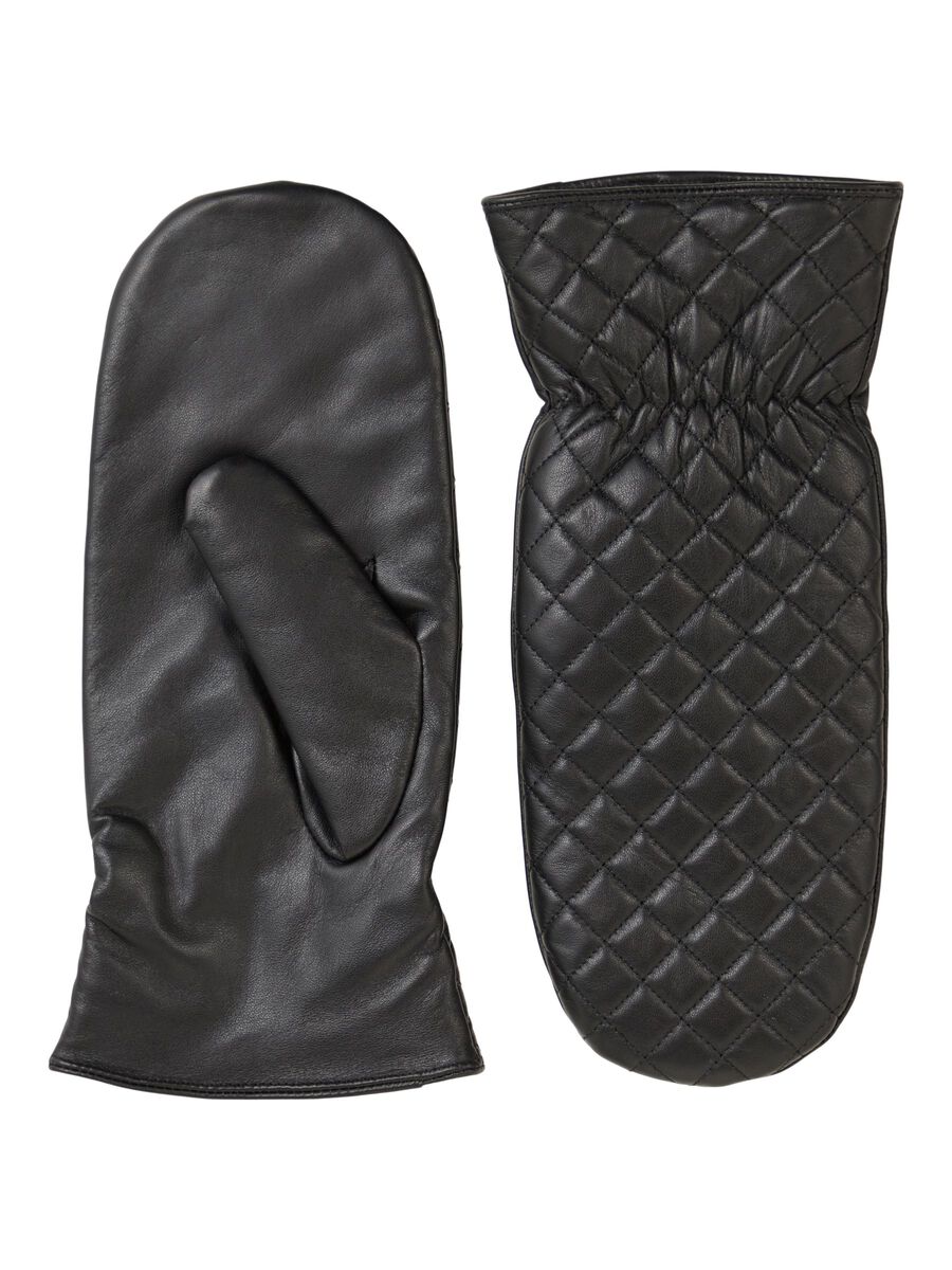 Object Collectors Item QUILTED LEATHER MITTENS, Black, highres - 23039816_Black_001.jpg