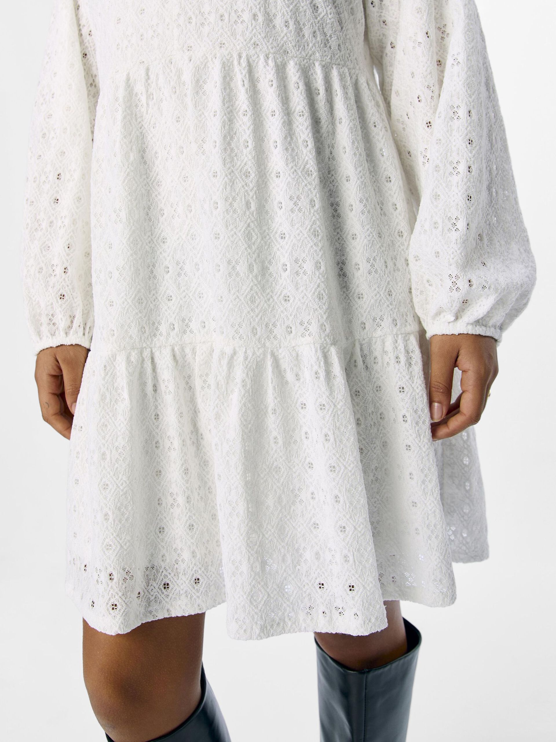 Carousel image - LACE MINI DRESS, Cloud Dancer | 5