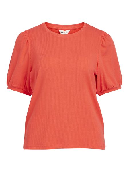 Object Collectors Item BALLOON SLEEVED TOP, Hot Coral, highres - 23034454_HotCoral_945720_001.jpg
