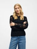 Product image thumbnail - CHUNKY KNIT PULLOVER, Black | 2