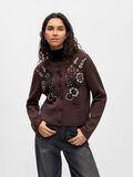 Product image thumbnail - AVEC BRODERIE CARDIGAN, Seal Brown | 2