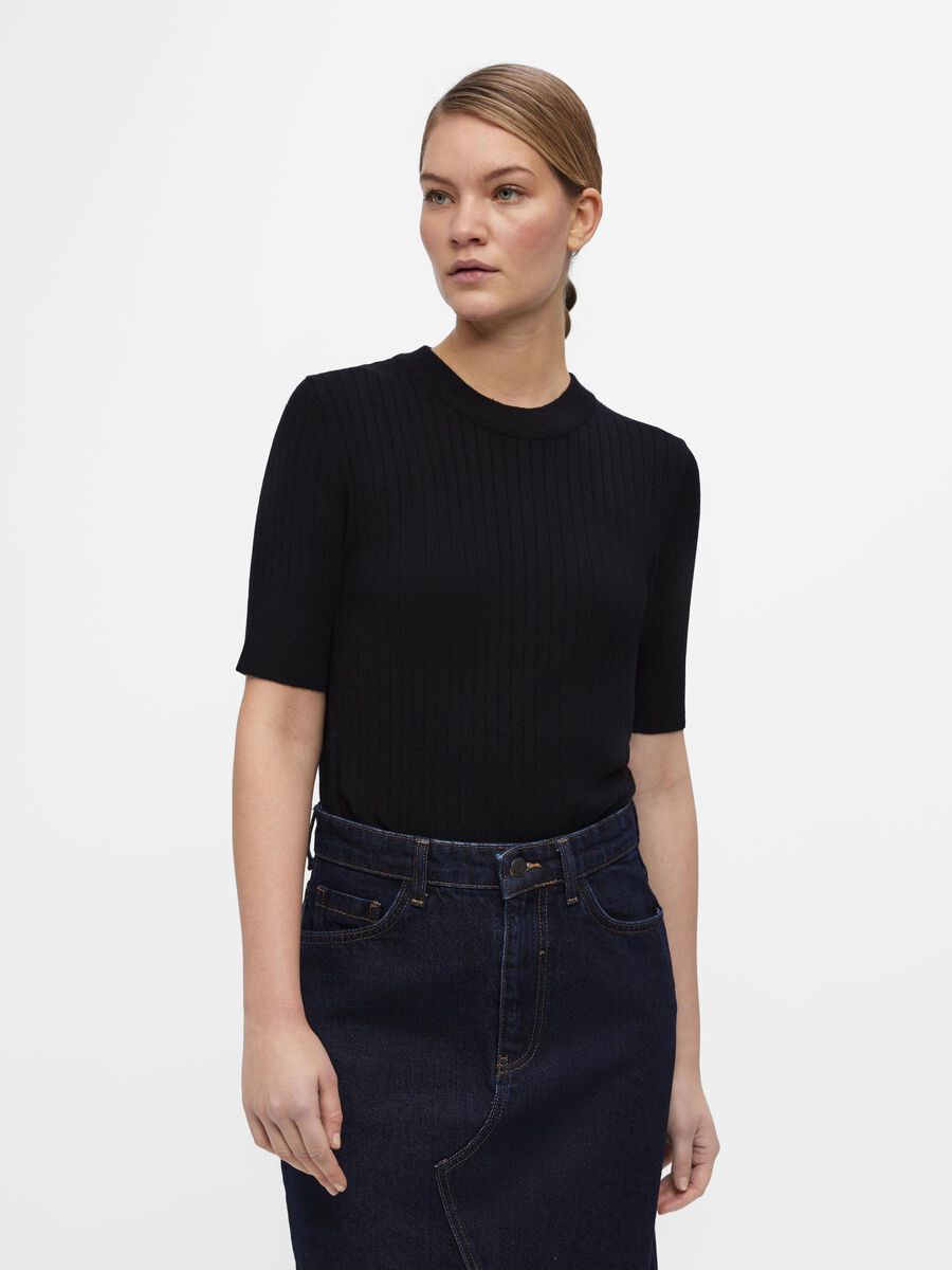 OBJECT OBJNOELLE KNITTED TOP, Black, highres - 23040626_Black_003.jpg