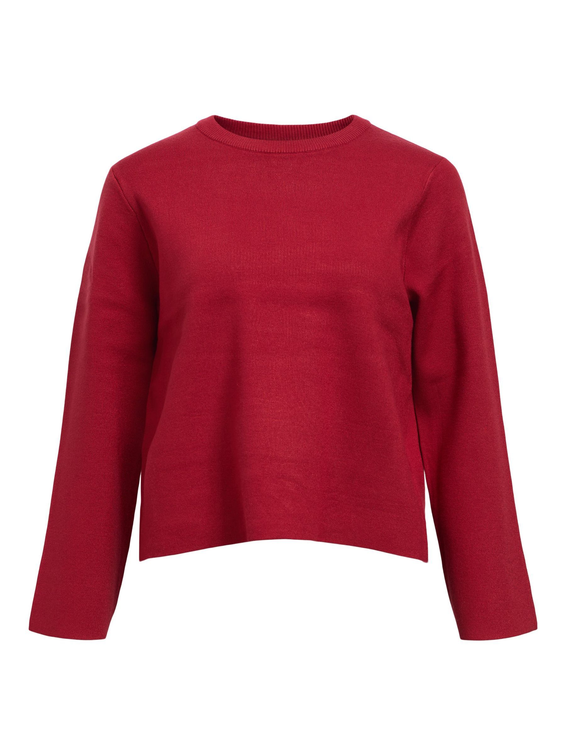 Red long sleeve sweater discount