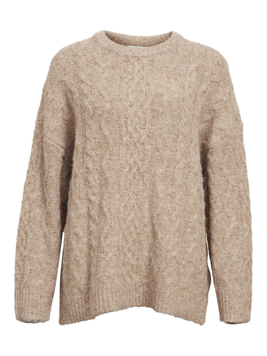 OBJECT CABLE KNIT PULLOVER, Morel, highres - 23046546_Morel_001.jpg