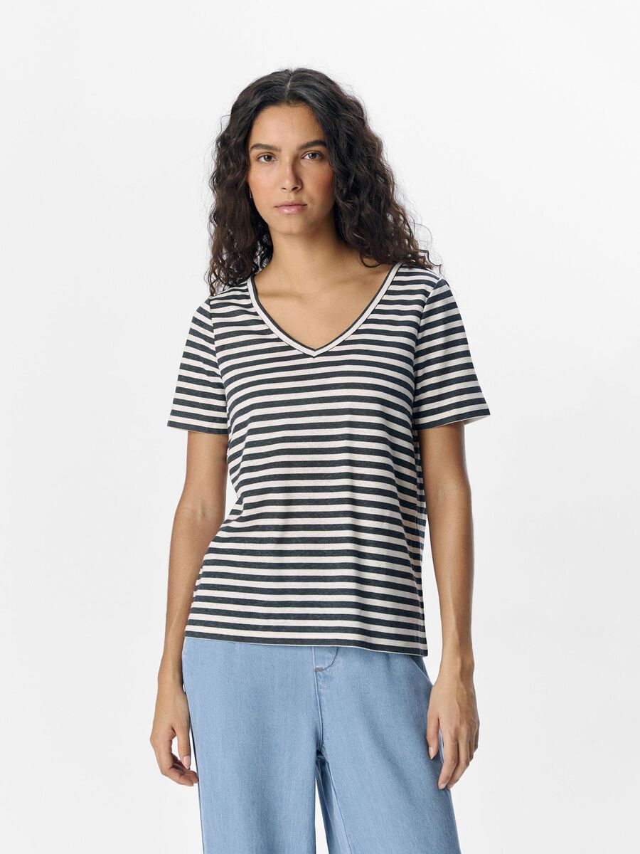 OBJECT STRIPED T-SHIRT, White, highres - 23046296_White_1177429_003.jpg