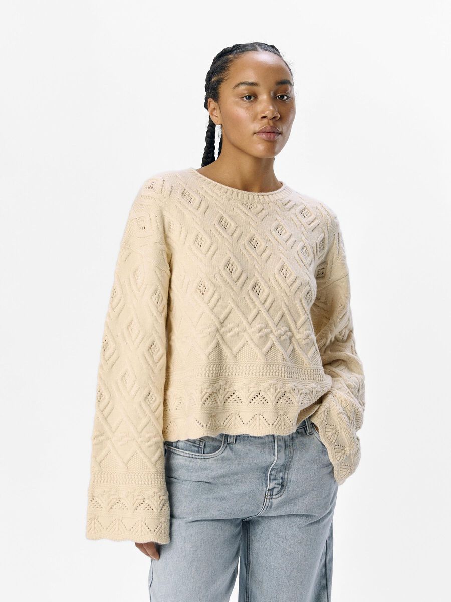 OBJECT CHUNKY KNITTED PULLOVER, Sandshell, highres - 23046052_Sandshell_1168073_003.jpg