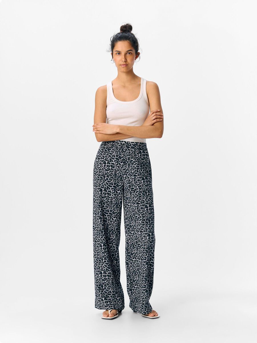 OBJECT IMPRIMÉ LÉOPARD PANTALON À JAMBE AMPLE, Grey, highres - 23046226_Grey_1208637_005.jpg