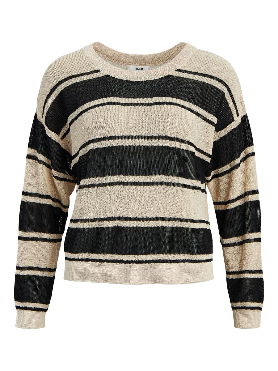 Object Collectors Item STRIPED KNITTED PULLOVER, Sandshell, highres - 23041941_Sandshell_1037333_001.jpg