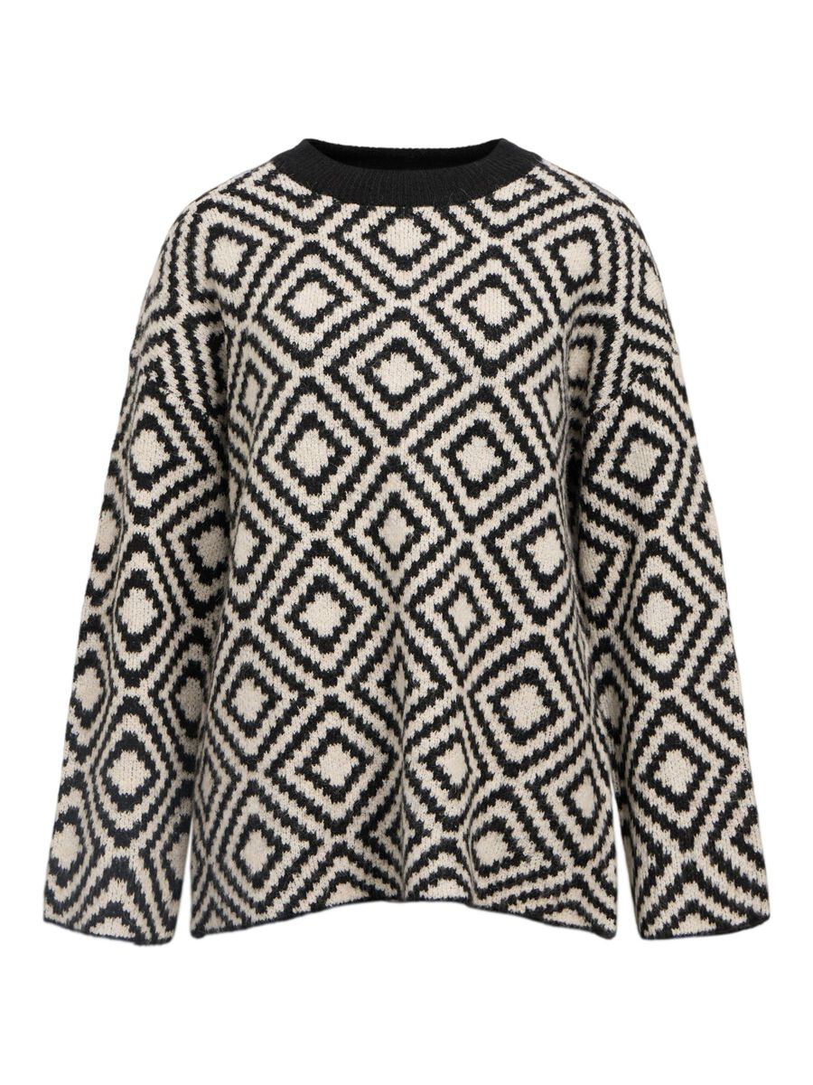 OBJECT STRICK PULLOVER, Black, highres - 23044637_Black_1147383_001.jpg