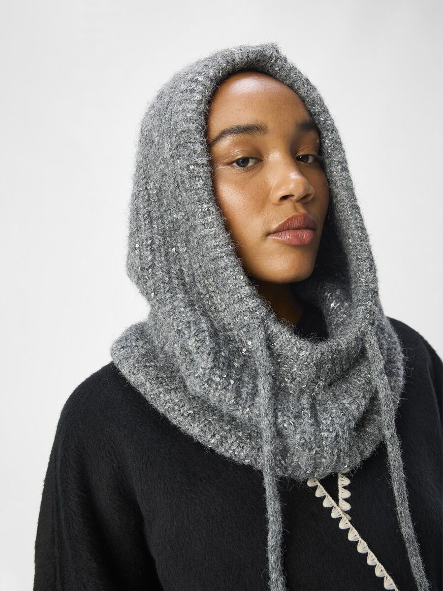 Carousel image - À SEQUINS CAGOULE, Medium Grey Melange | 3