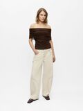 Product image thumbnail - OFF SHOULDER -TOPPI, Seal Brown | 4