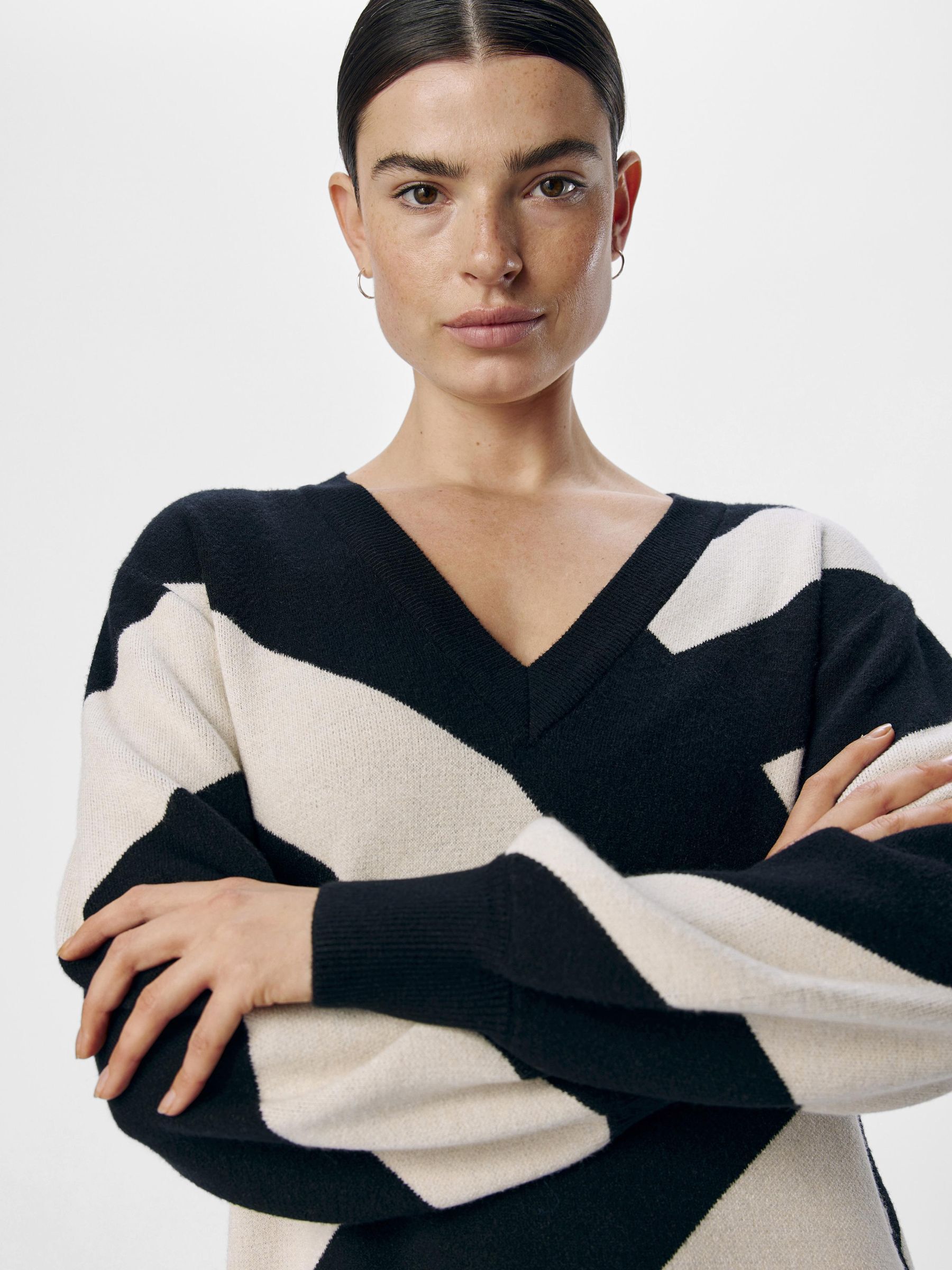 V neck knitted dress online
