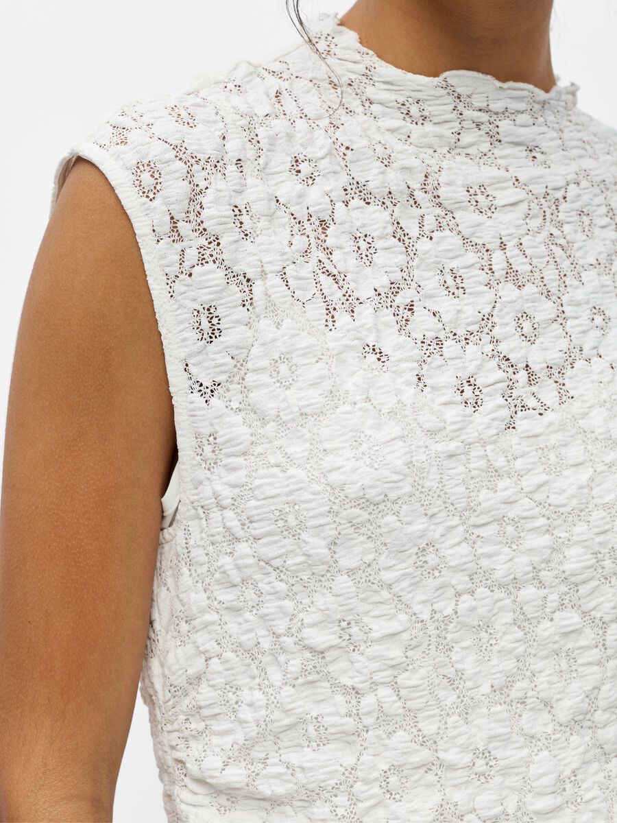 Carousel image - &Auml;RMELLOSES SPITZEN OBERTEIL, Cloud Dancer | 5